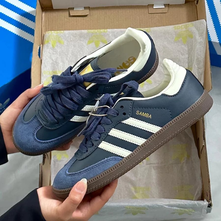 ADIDAS SAMBA "blue gold