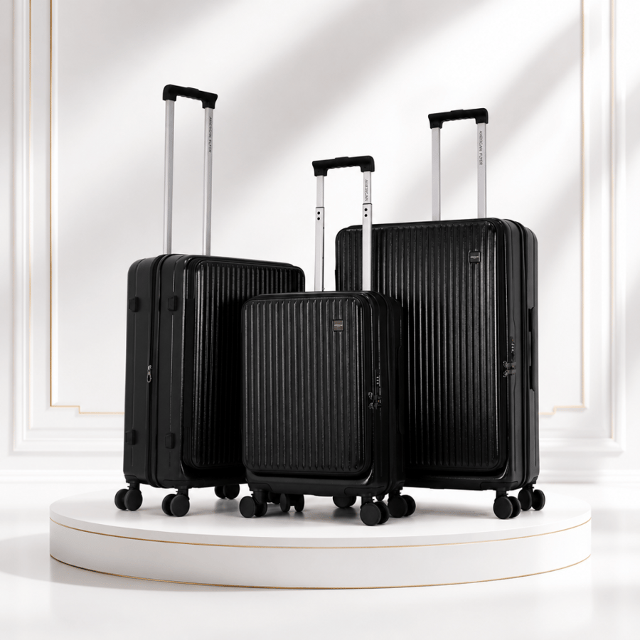 طقم شنط سفر American Flyer – موديل Stripe – 3 قطع