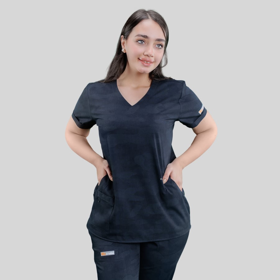 طقم اسكراب نسائي - كحلي