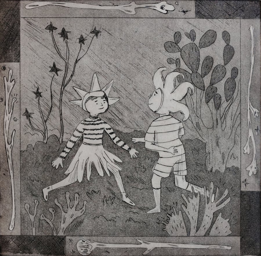 سولستيس- طباعة نقش يدوية Solstice-Original Etching Print