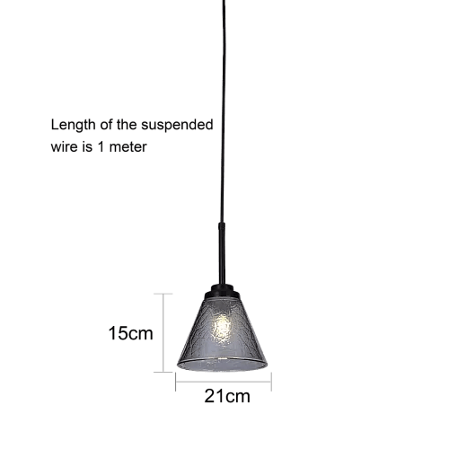 علاقي مودرن مفرد اسود E27*1L