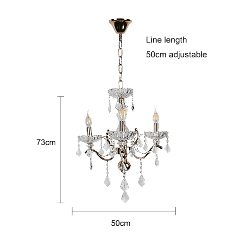 نجف مودرن شمعدان ذهبي + فضيE14*3