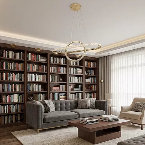 علاقي مودرن ذهبي لون الانارة 3 اضاءات واط 55