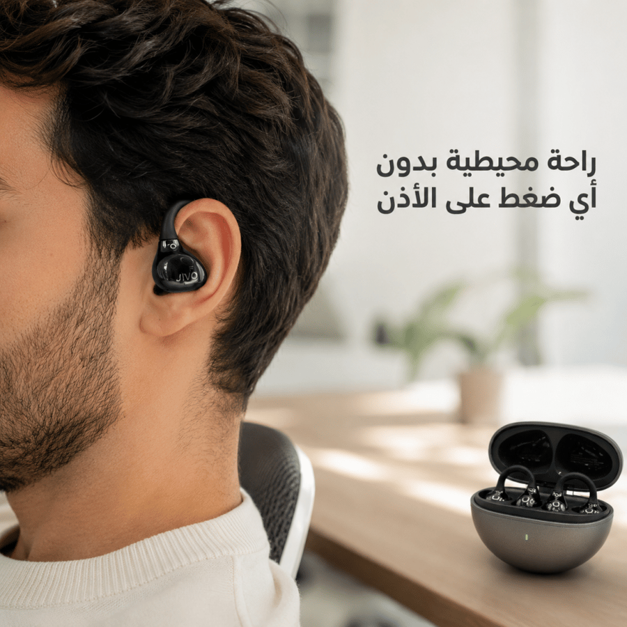سماعات JIVO اللاسلكية - راحة محيطية بدون أي ضغط على الأذن