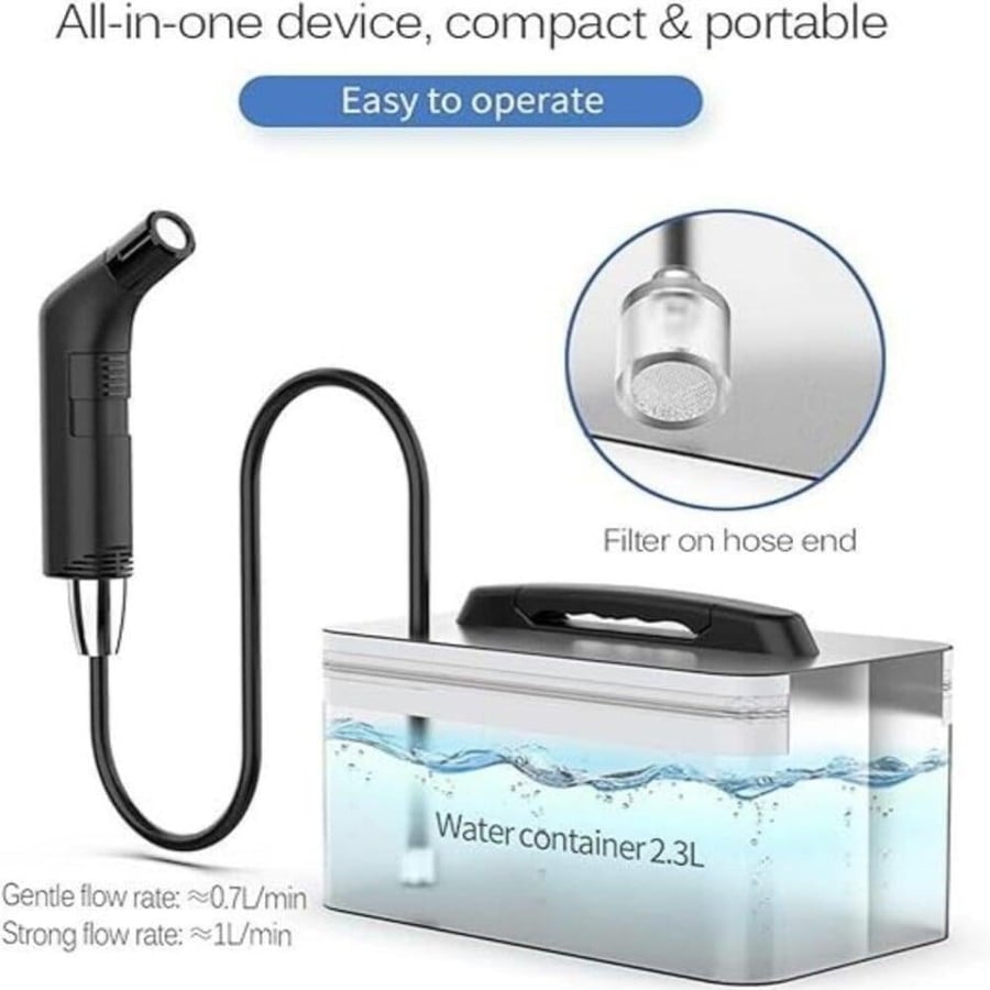 Traveler's bidet and electronic rechargeable trips from DLC with capacity 2.3 liters - Model DLC-IP3041
