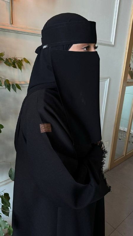 نقاب طويل مقوى قماش كوري