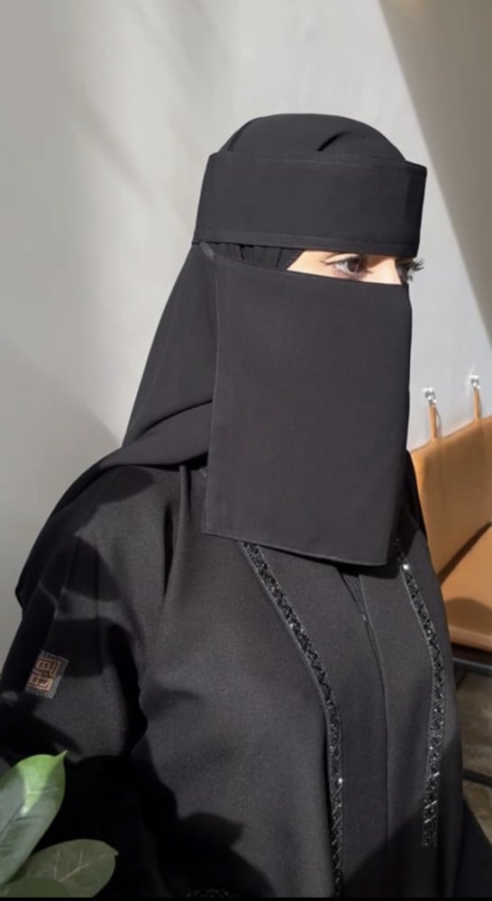 بكج بندانه قبعه + نقاب مبطن حرير