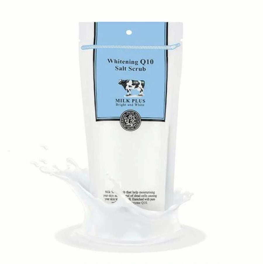 مقشر سينتيو ميلك بلس لتفتيح البشرة بملح Q10 SCENTIO MILK PLUS WHITENING Q10 SALT SCRUB (300 G)