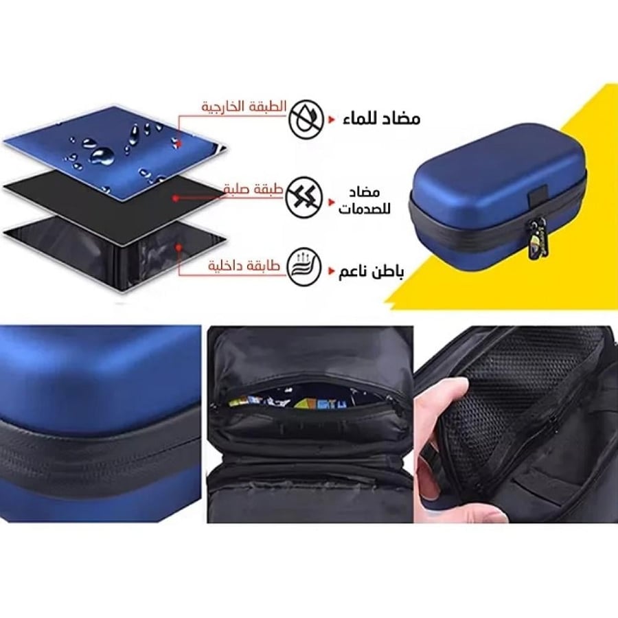 شنطه الرحلات لتبريد الانسولين وعرض درجة الحرارة، أزرق.