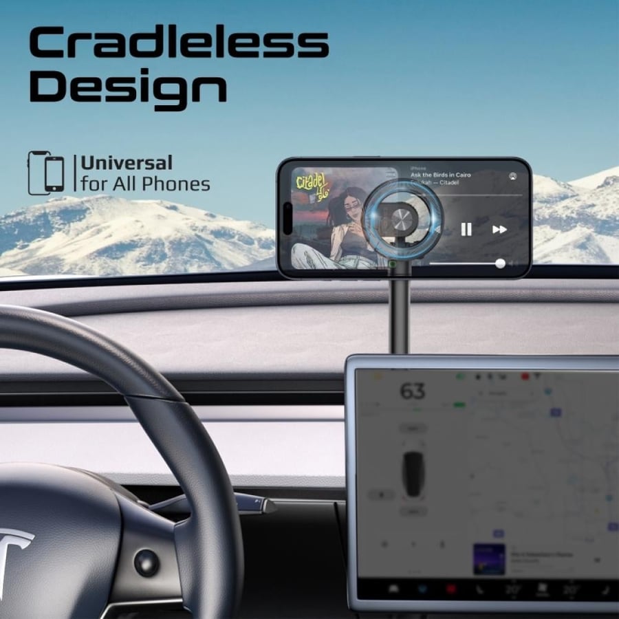 A safer and more comfortable driving experience with the MagHoop-GN phone holder. It is compatible with MagSafe magnetic technology and provides a 360-degree rotation angle with a flexible design and a magnetic metal ring. Enjoy a secure and anti-slip att
