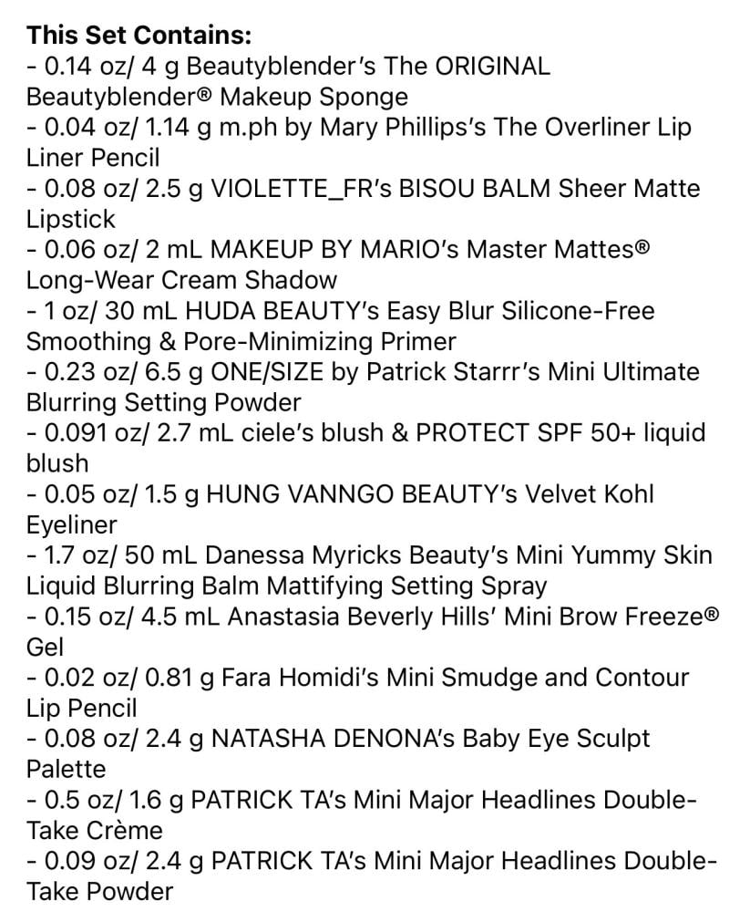 SEPHORA FAVORITES Makeup Experts Value Set