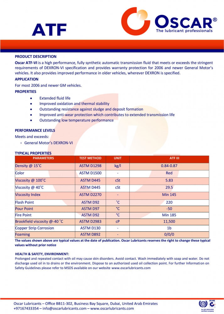Oscar ATF VI 1L