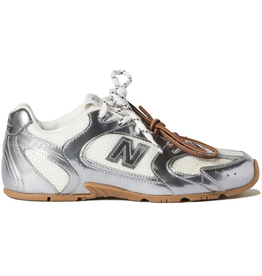 New Balance x Miu Miu 530 SL Metallic Leather & Mesh – Silver