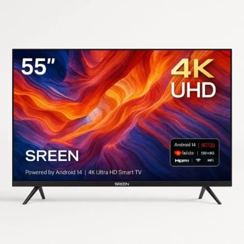 شاشة 55 بوصة سمارت  QLED – ‎4K UHD – WebOS  سيرين موديل SRET-55S4KWQ2