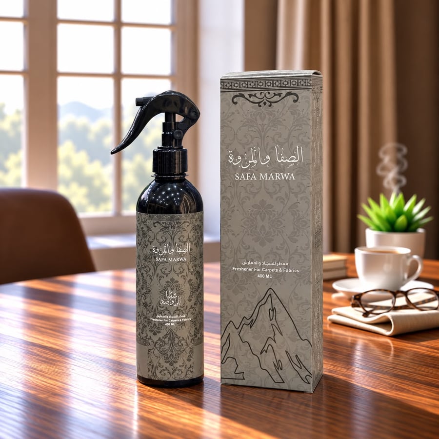 معطر السجاد والمفارش الفاخر الصفا والمروة - شذا الروضة | 400 مل