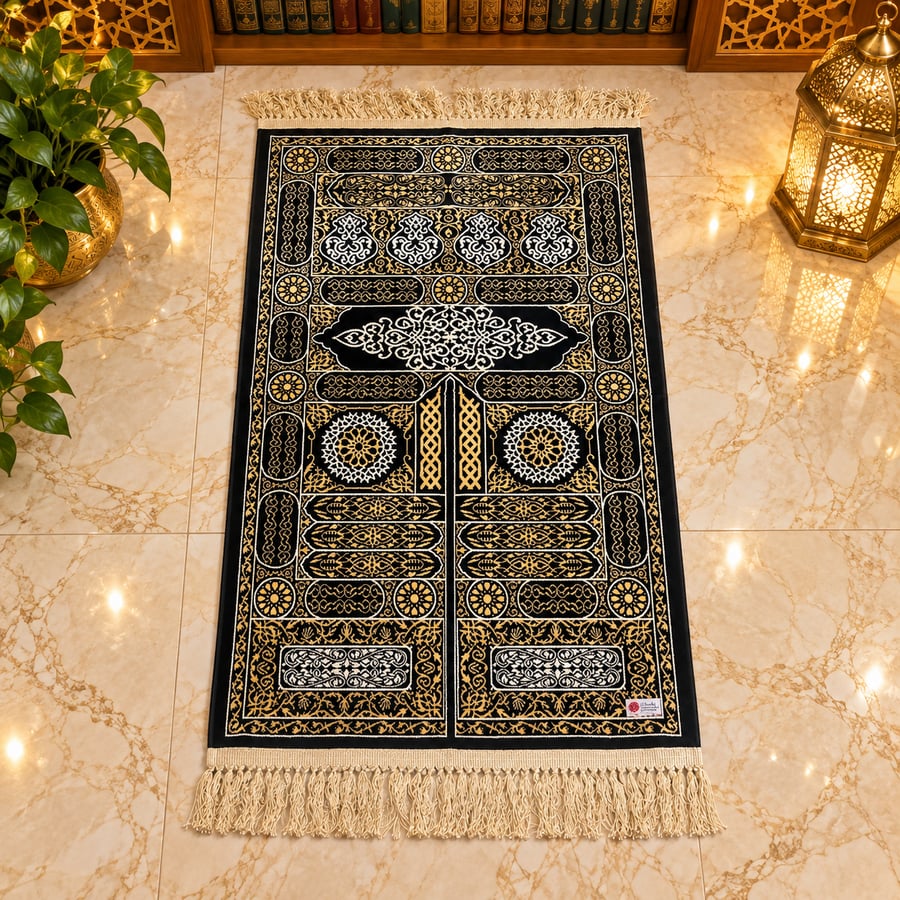 سجادة صلاة باب الكعبة الفاخرة (صناعة المدينة المنورة)