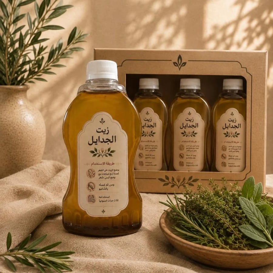 زيت الجدايل ب الاعشاب الحجم الكبير