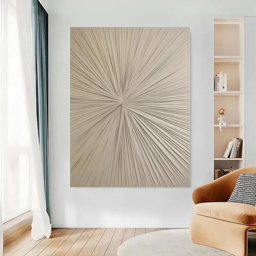 Printed gypsum canvas board - luxurious abstract art design - 120×80 cm