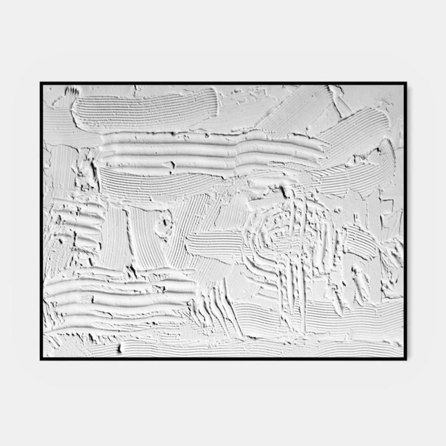 A gypsum canvas board printed with a plastic art design