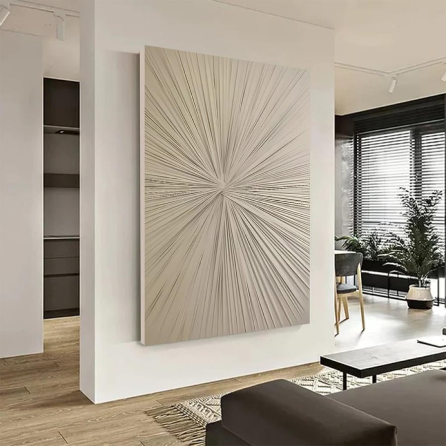 Printed gypsum canvas board - luxurious abstract art design - 120×80 cm