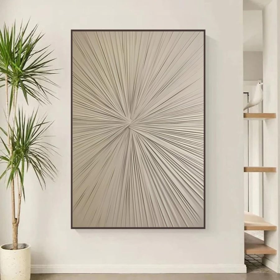 Printed gypsum canvas board - luxurious abstract art design - 120×80 cm