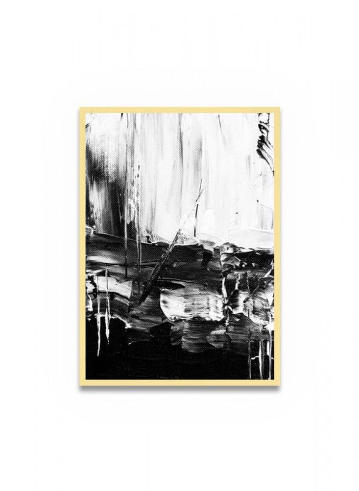 Canvas painting with an abstract design and frame