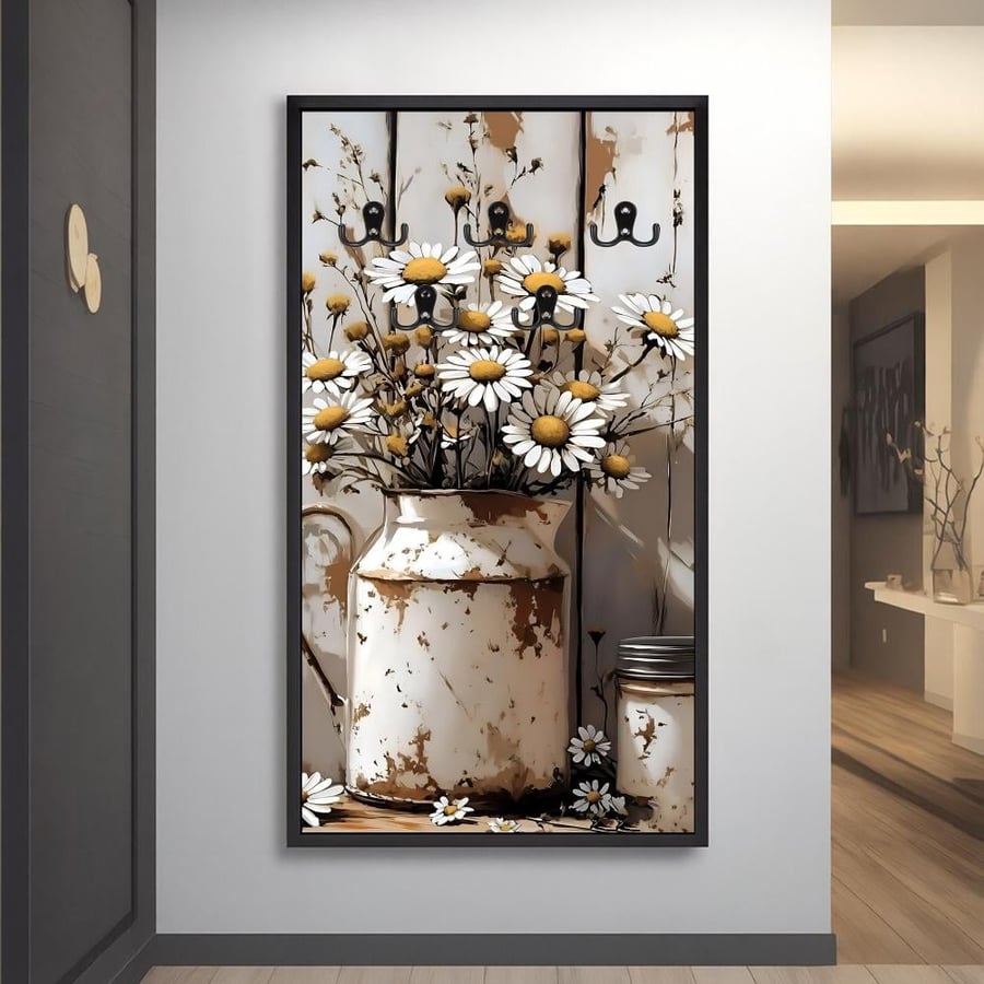 Canvas board with modern design for hanging clothes