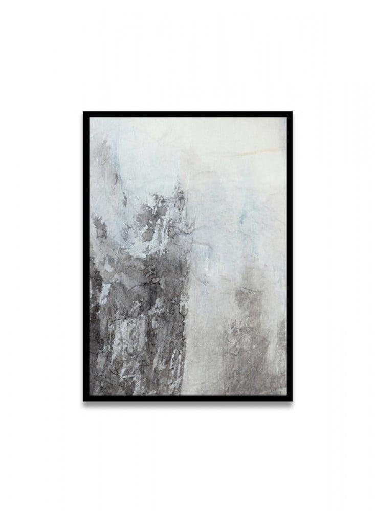 A canvas painting with a modern design and frame