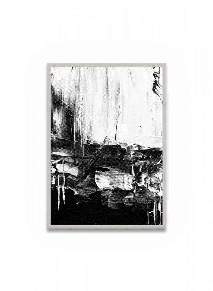 Canvas painting with an abstract design and frame