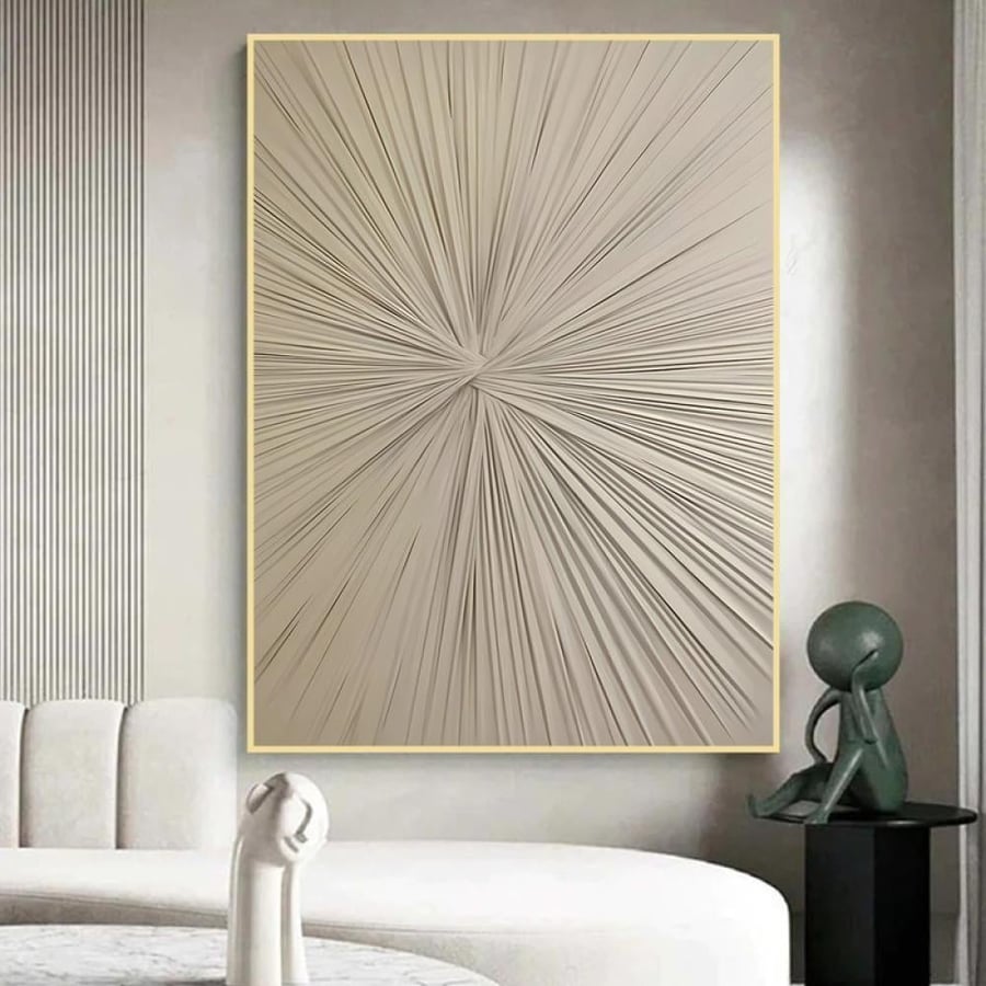 Printed gypsum canvas board - luxurious abstract art design - 120×80 cm