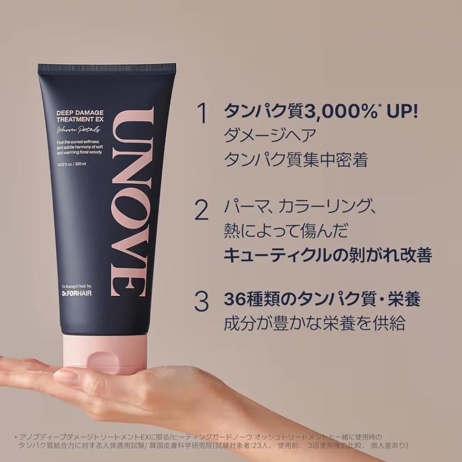 ماسك يونوف لتصليح التلف العميق للشعر - حجم كبير 320 مل (UNOVE Deep Damage Treatment EX)
