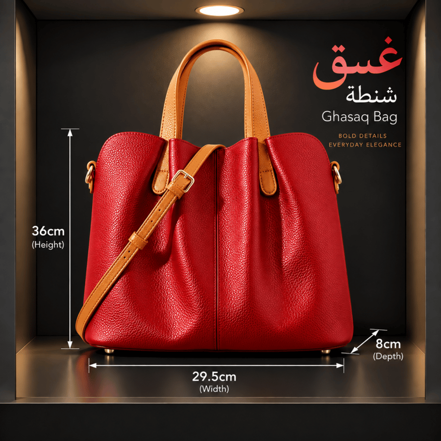 شنطة غسق – أحمر مع جملي