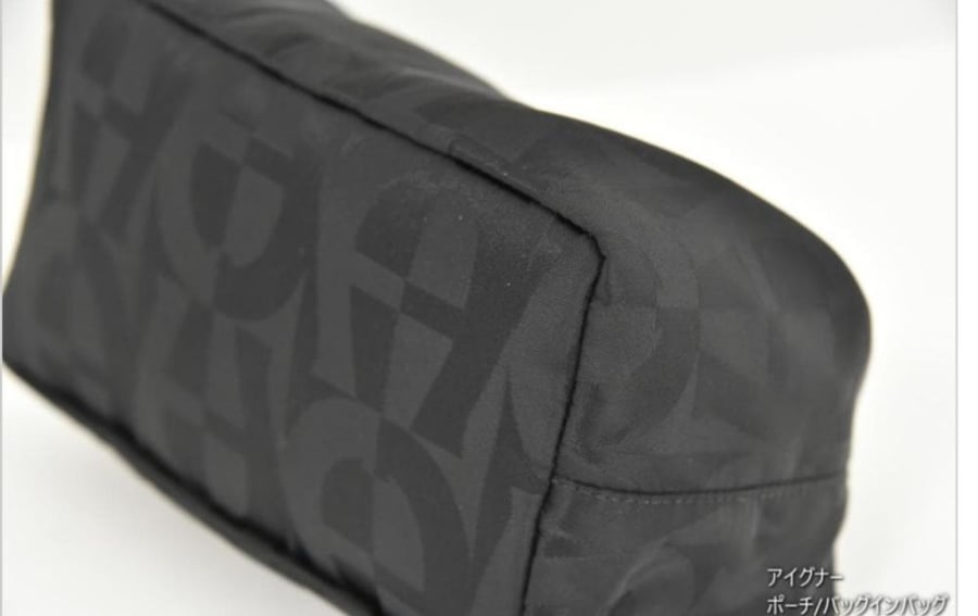 Aigner nylon mini handbag, black pouch.