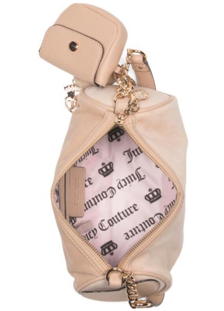فوري JUICY COUTURE fashion charm velour barrel bag