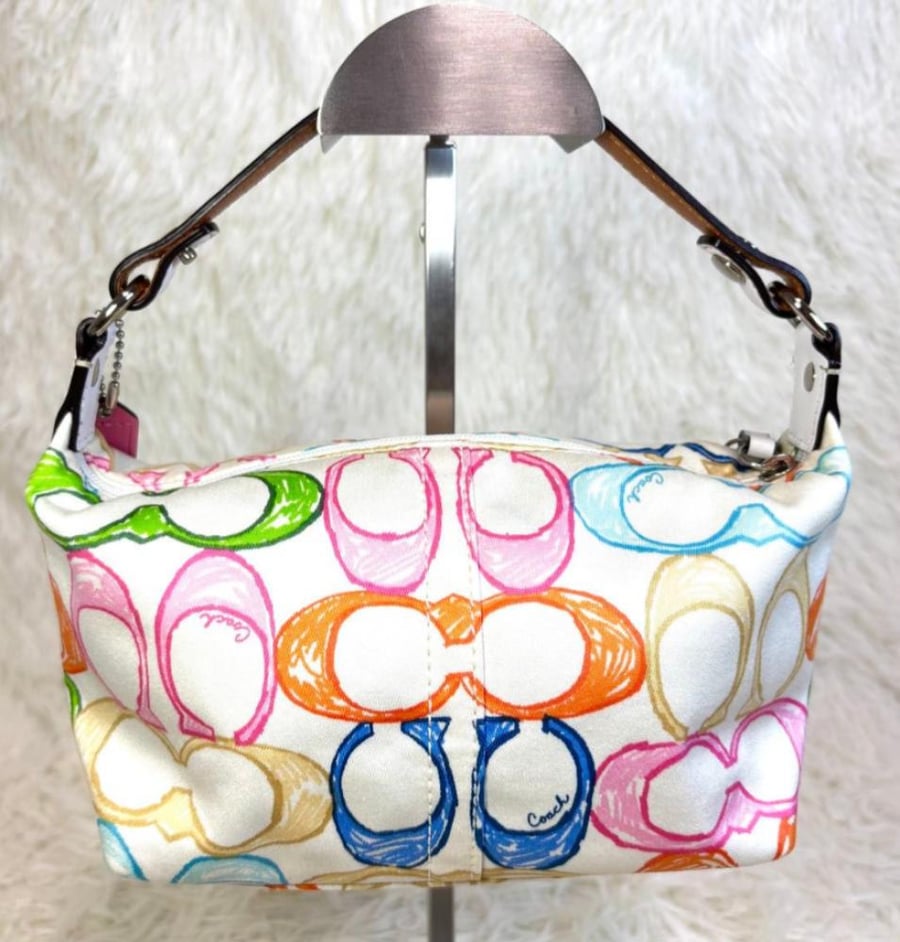 COACH Signature Multi-Color Shoulder Bag