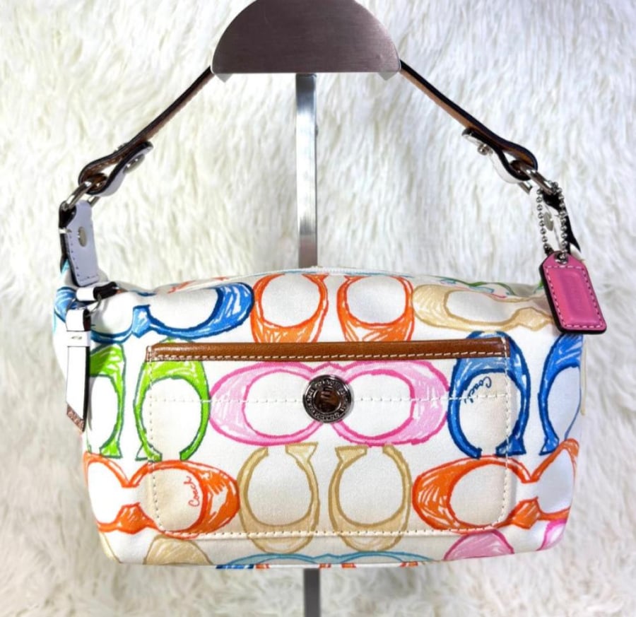 COACH Signature Multi-Color Shoulder Bag