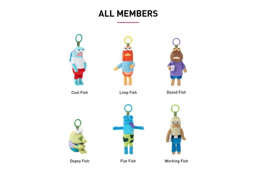 Bikini Bottom Buddies - Whimsical Plush (٦قطع )