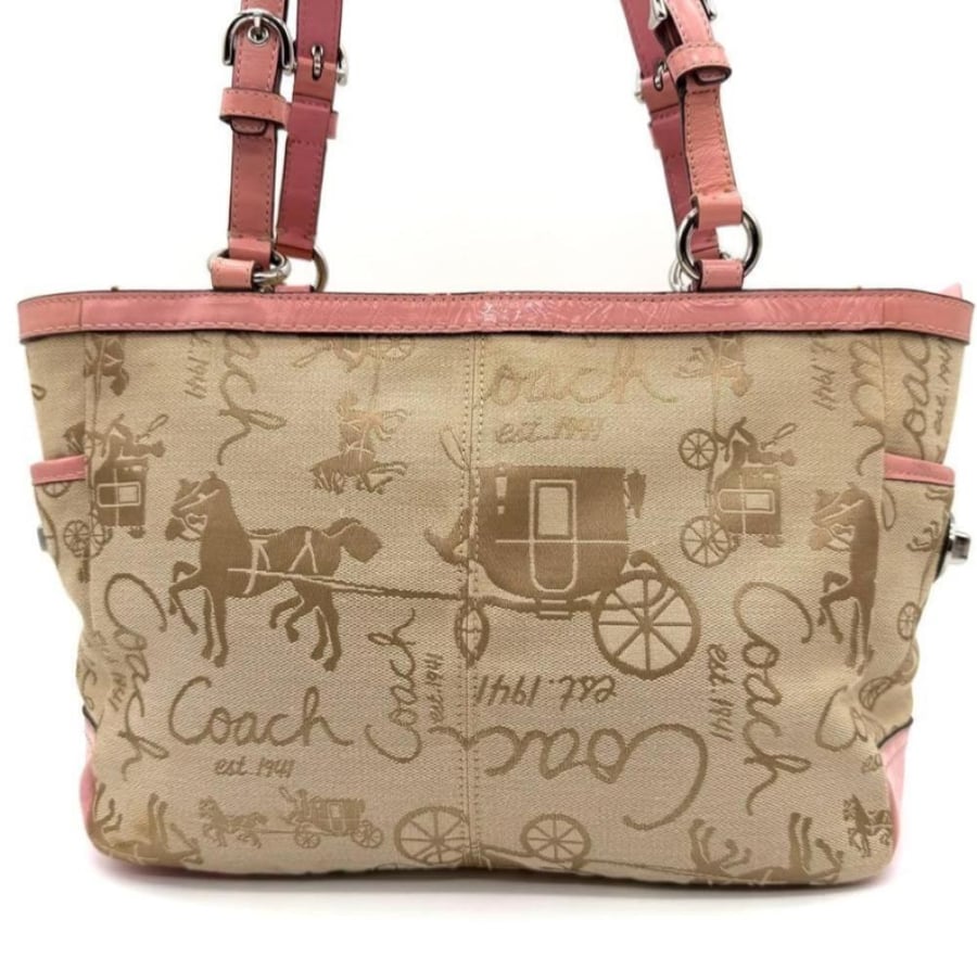 Coach Hand Bag Pink Horse y2k