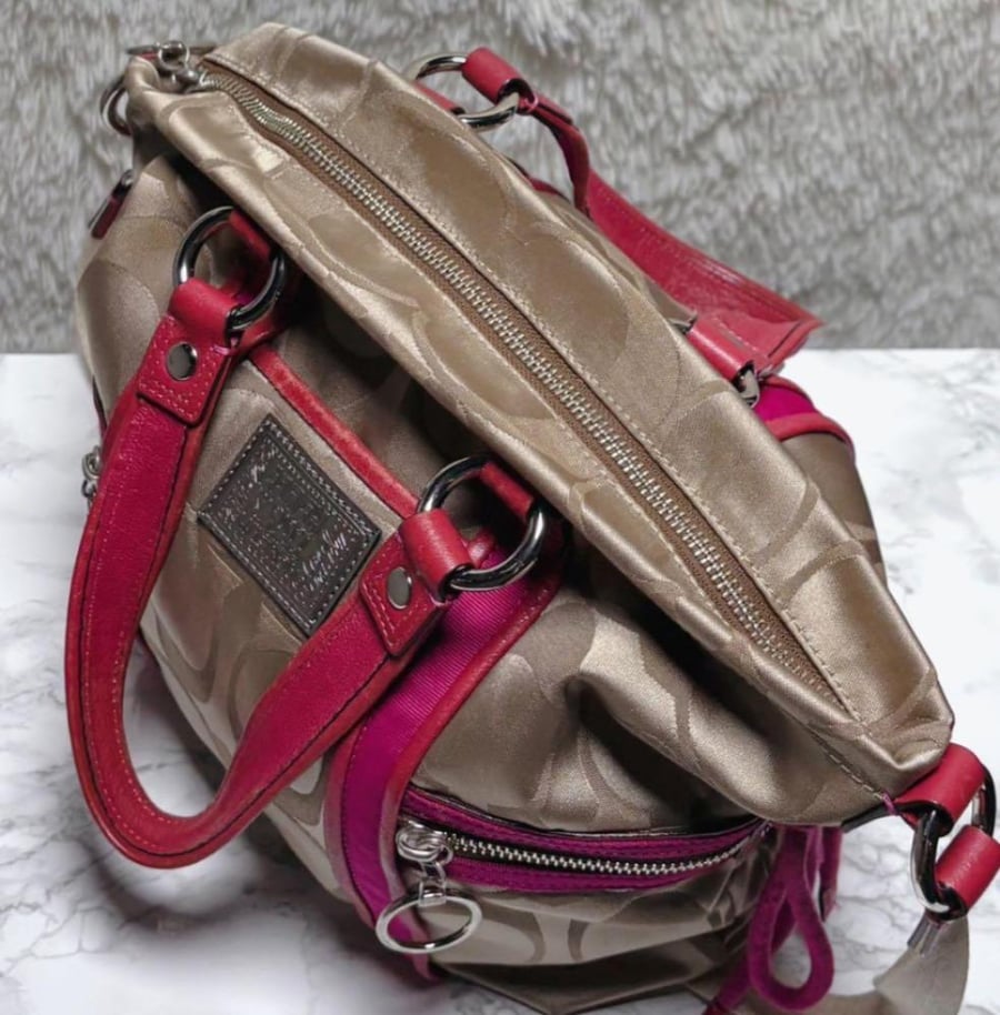 coach poppy signature 2way y2k bag