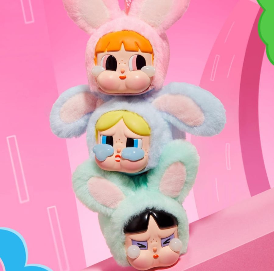 CRYBABY × Powerpuff Girls Series-Vinyl Face Plush Blind طلب مسبق من ٣ إلى ٤ أسابيع لتوصيل التقريبي  ⭕️⭕️