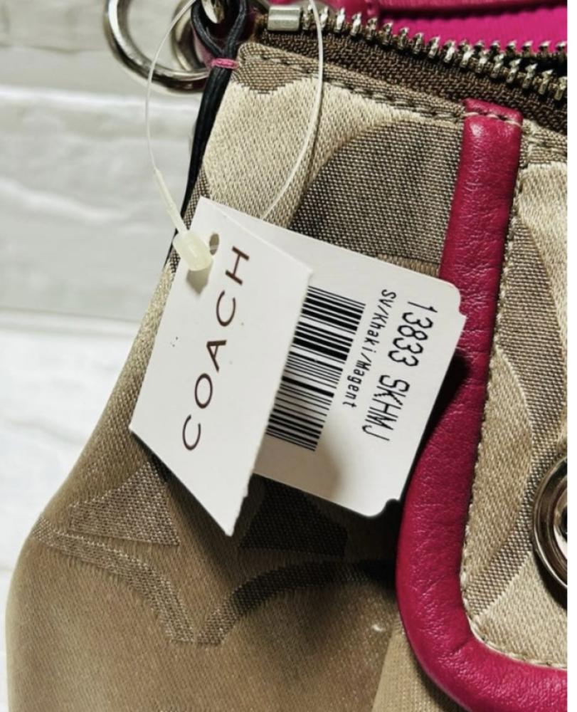 New )(نيو فنتج )COACH Poppy Signature 2-Way Bag