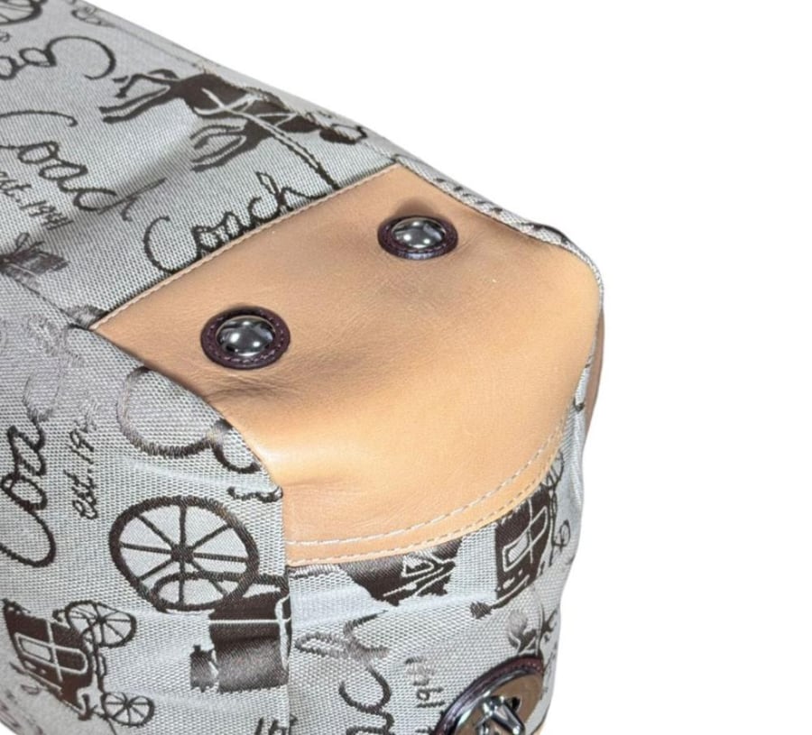 COACH Horse and Carriage Tote Bag, Carriage Pattern, Y2K
