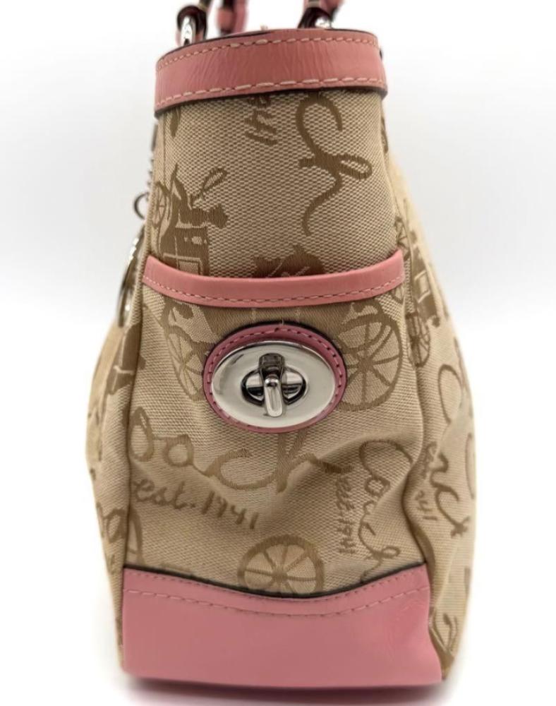 Coach Hand Bag Pink Horse y2k