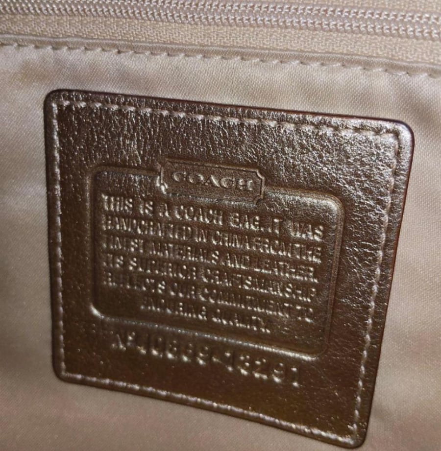 COACH Signature One Shoulder Gold y2k