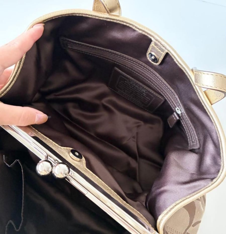[Brand NewCOACH  Shoulder Bag, Clasp Closure