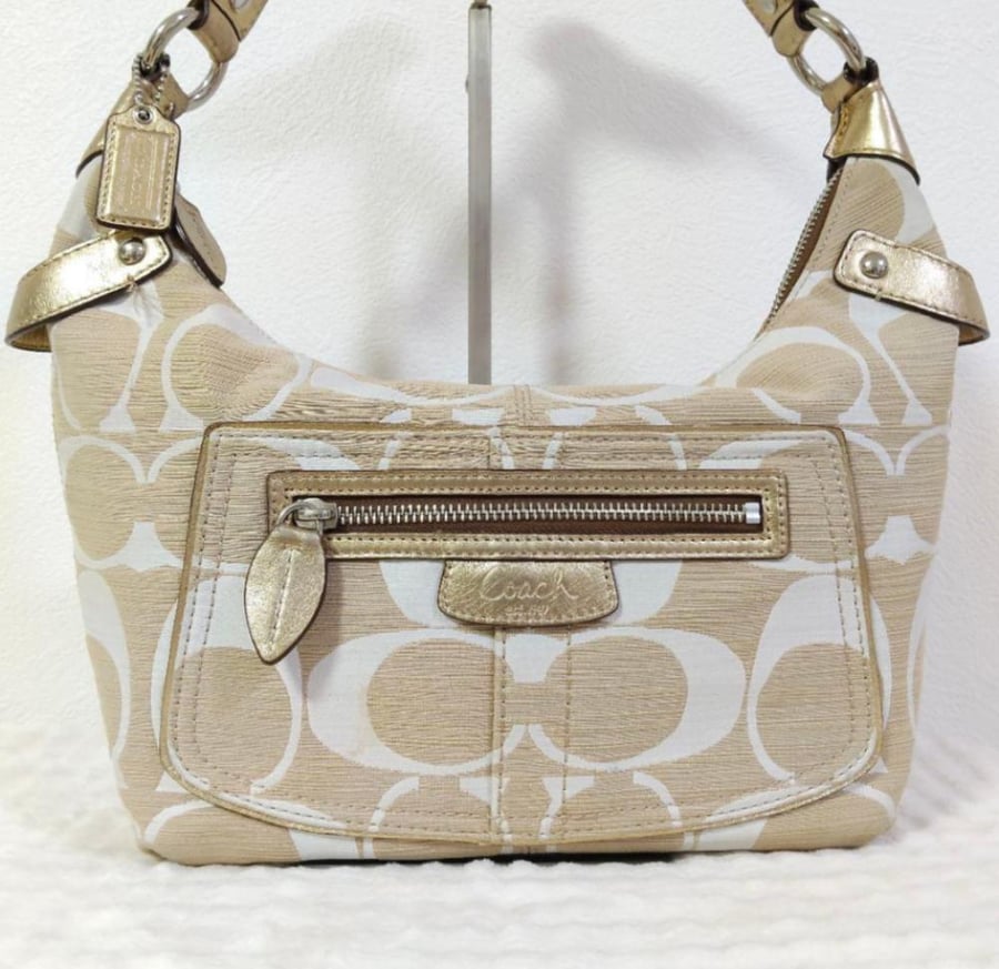 COACH Signature One Shoulder Gold y2k