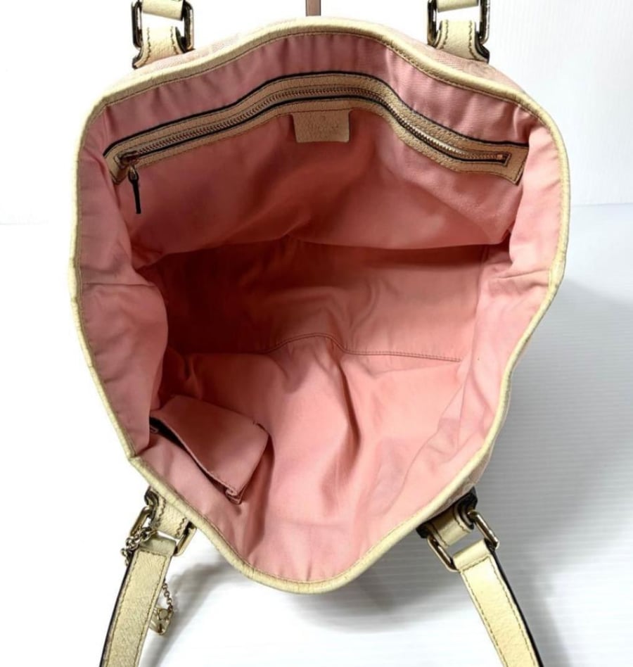 Gucci GG Canvas Tote Bag Charm A4 Pink