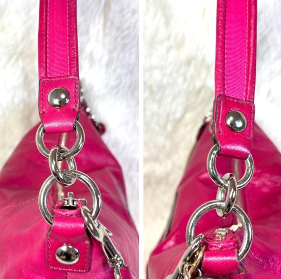 COACH Poppy Magenta Pink 2way Leather Bag