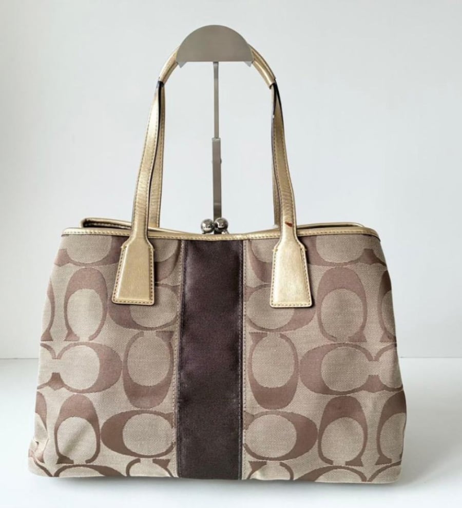 [Brand NewCOACH  Shoulder Bag, Clasp Closure