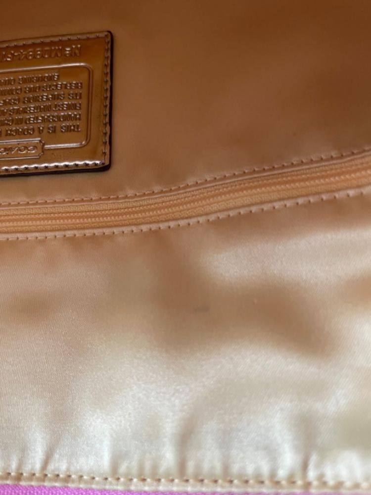 2009 COACH Poppy of Artgram Pink Gold Tote Shoulder Bag